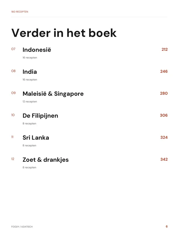 Inhoud: hoofdstuk 7 tot en met 12 uit het Aziatische kookboek van Foody