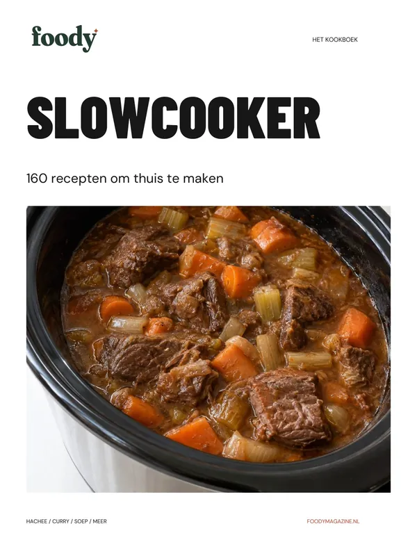 Omslag uit het slowcooker kookboek van Foody