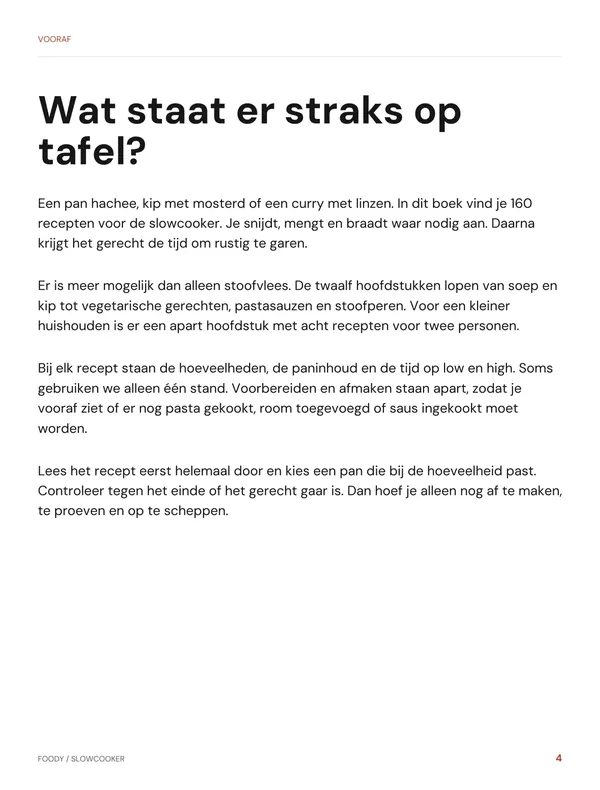 Vooraf uit het slowcooker kookboek van Foody