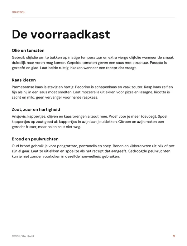 Praktisch: de voorraadkast uit het Italiaanse kookboek van Foody
