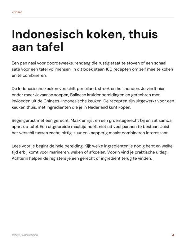Vooraf uit het Indonesische kookboek van Foody