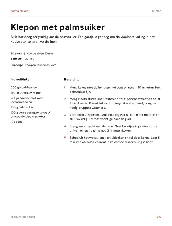 Klepon met palmsuiker: recept uit het Indonesische kookboek van Foody