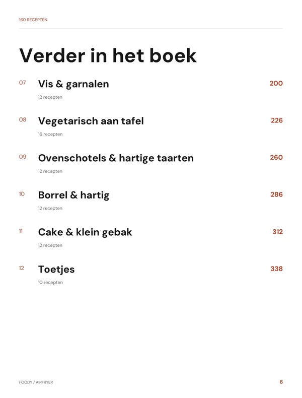 Inhoud: hoofdstuk 7 tot en met 12 uit het Foody Airfryer-kookboek