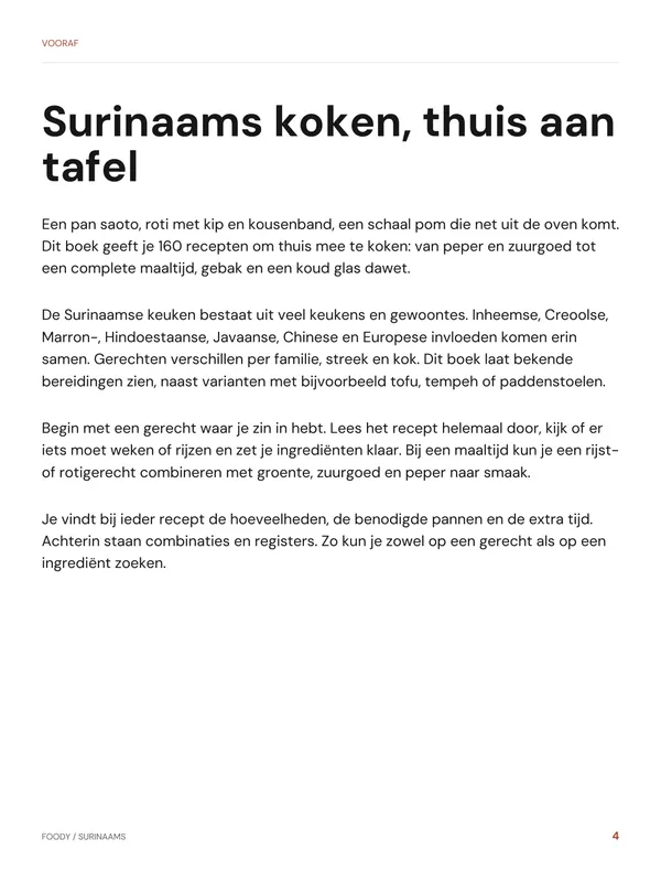 Vooraf uit het Surinaamse kookboek van Foody